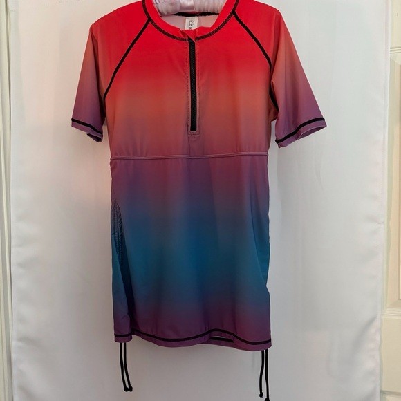 HALCURT Rash Guard Swim Top Medium Multi Color - Picture 3 of 15